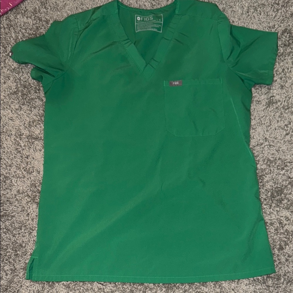 Figs Green Scrub Top and Bottoms - Set